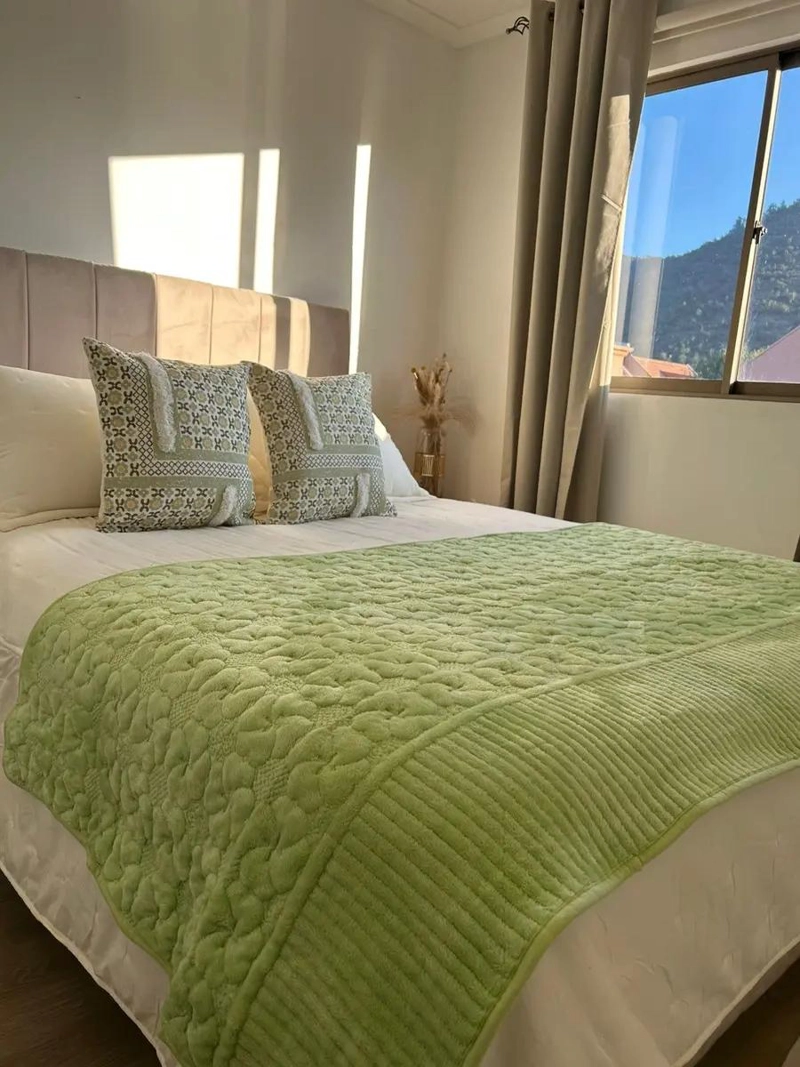 SET PIECERA POLAR VERDE PARA CAMA 2 PLAZAS CON FUNDAS KIL - 2