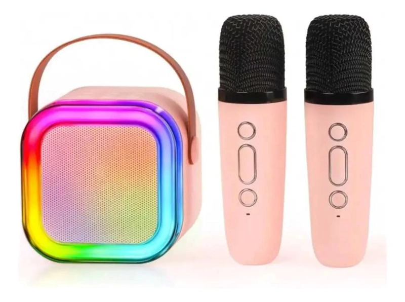 MINI PARLANTE BLUETOOTH CON MICROFONO Y LUCES RGB - 1