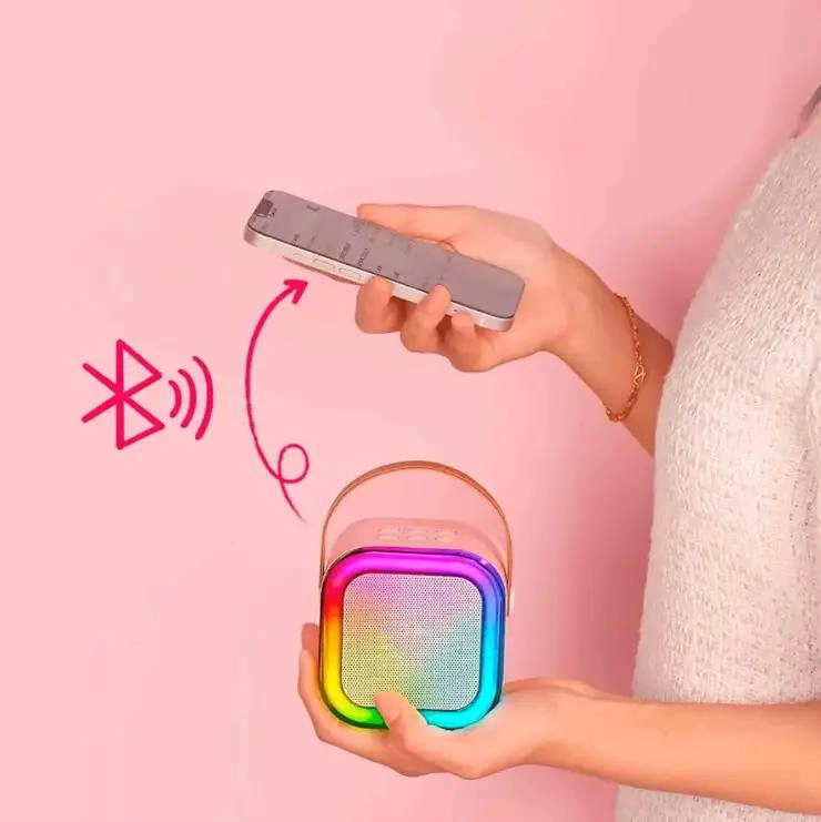 MINI PARLANTE BLUETOOTH CON MICROFONO Y LUCES RGB - 3