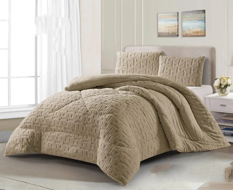 CUBRECAMA TEXTURIZADO DE INVIERNO PARA CAMA KING - 2