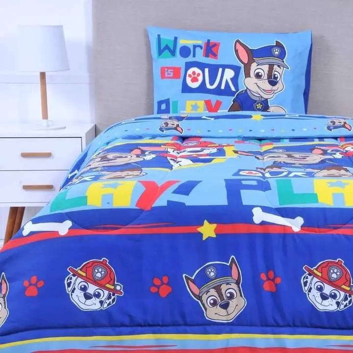 PLUMON INFANTIL 1.5 PLAZAS CON DISEÑO PAW PATROL - 1
