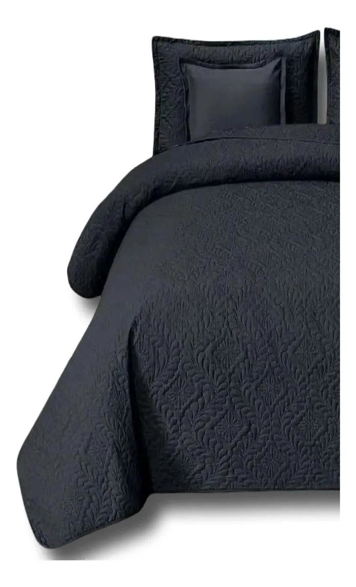 COBERTOR 9 PIEZAS PARA CAMA 2 PLAZAS CON CORTINA - 2