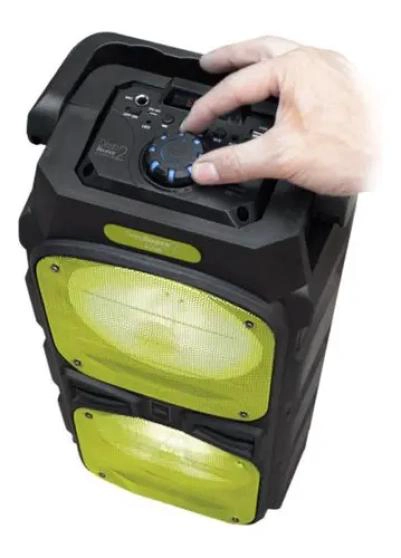 PARLANTE BLUETOOTH DEEP BOUNCE 2 CON MICROFONO VERDE - 3
