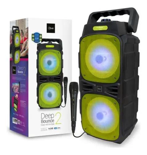 PARLANTE BLUETOOTH DEEP BOUNCE 2 CON MICROFONO VERDE - 4