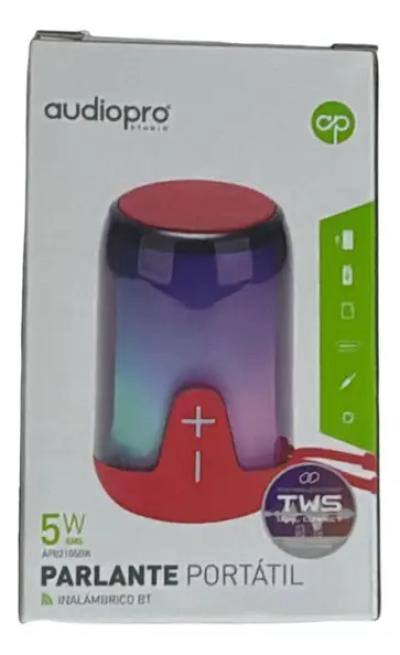 PARLANTE PORTATIL BLUETOOTH CON RADIO Y LECTOR SD ROJO - 2