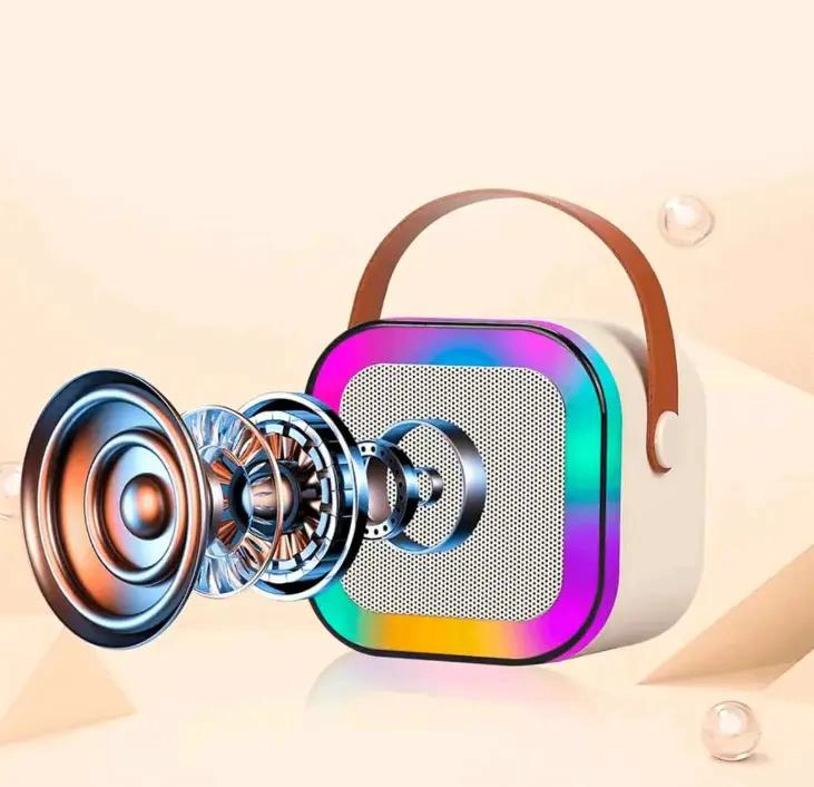 MINI PARLANTE BLUETOOTH RGB CON MICROFONO Y EFECTOS DESON - 2