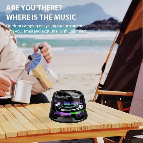 MINI PARLANTE BLUETOOTH PORTATIL CON LUCES RGB - 2