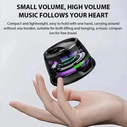 MINI PARLANTE BLUETOOTH PORTATIL CON LUCES RGB - 5