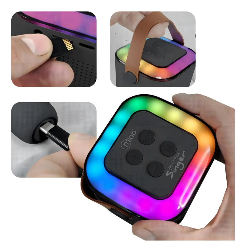 PARLANTE KARAOKE PORTATIL BLUETOOTH CON MICROFONO - 4