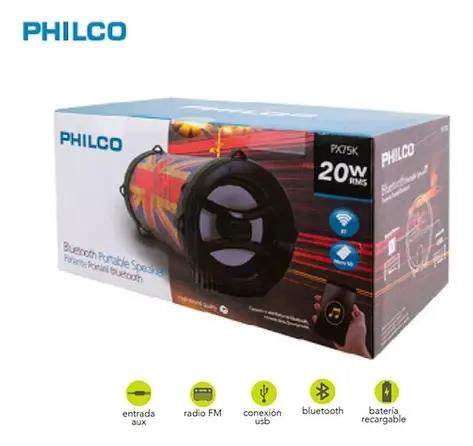 PARLANTE BAZOOKA BLUETOOTH CON RADIO FM Y SD - 2