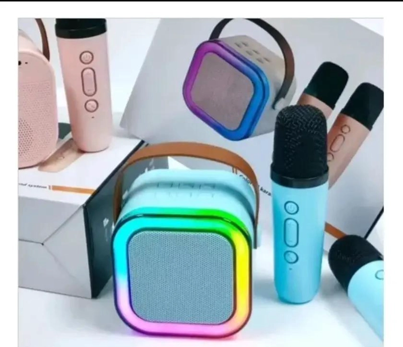 MINI PARLANTE PORTATIL BLUETOOTH CON MICROFONO CELESTE - 2