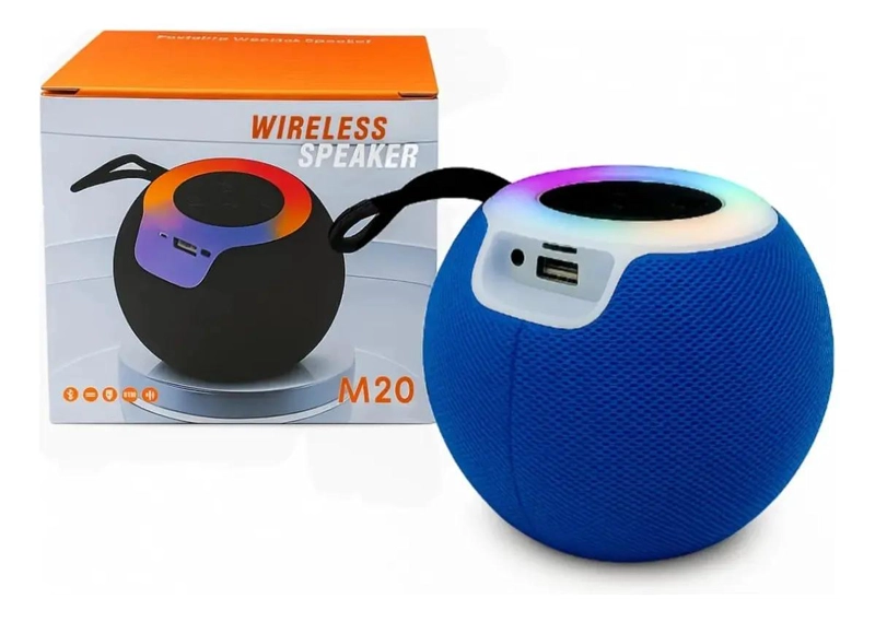 MINI PARLANTE BLUETOOTH PORTATIL CON LUCES Y RADIO FM - 2