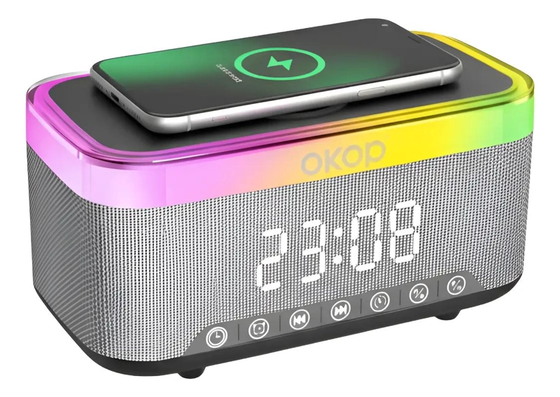 PARLANTE PORTATIL BLUETOOTH 5.3 CON CARGA INALAMBRICA Y 5 - 1
