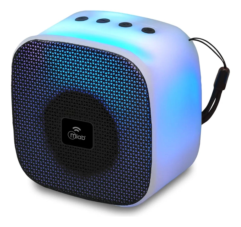 PARLANTE MINI FLAMING CUBE CON RADIO FM - 3