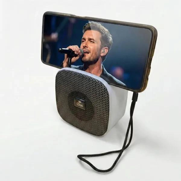 PARLANTE MINI FLAMING CUBE CON RADIO FM - 4