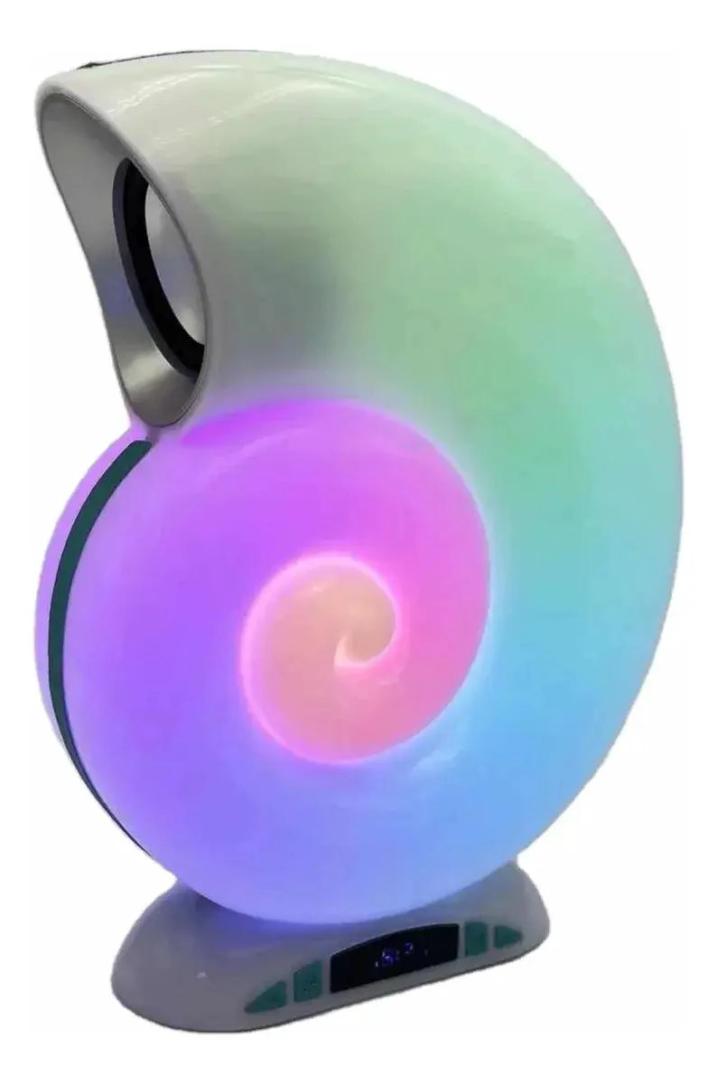 PARLANTE BLUETOOTH PORTATIL CON LUZ RGB DISEÑO CARACOL - 5
