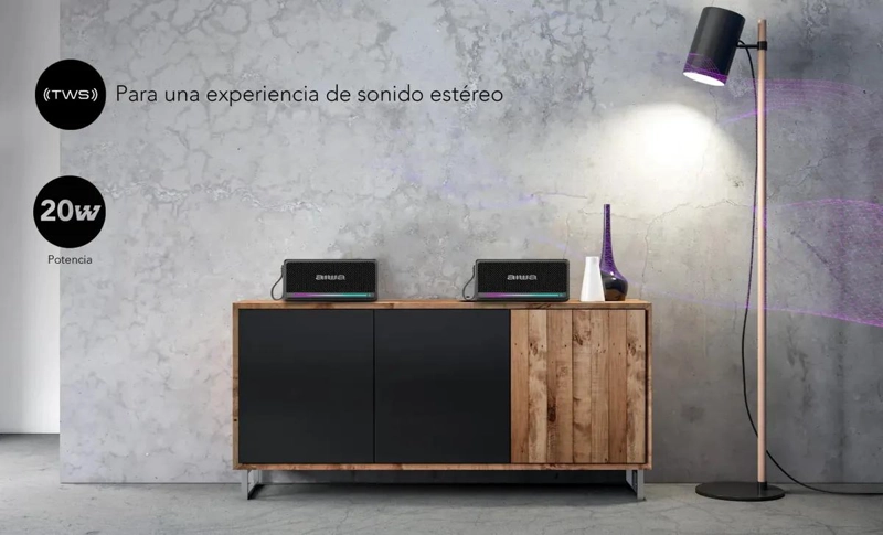 PARLANTE BLUETOOTH PORTATIL 20W CON RADIO FM Y FUNCION T- - 4