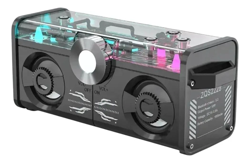 PARLANTE BLUETOOTH CON LUCES LED Y RADIO FM - 1