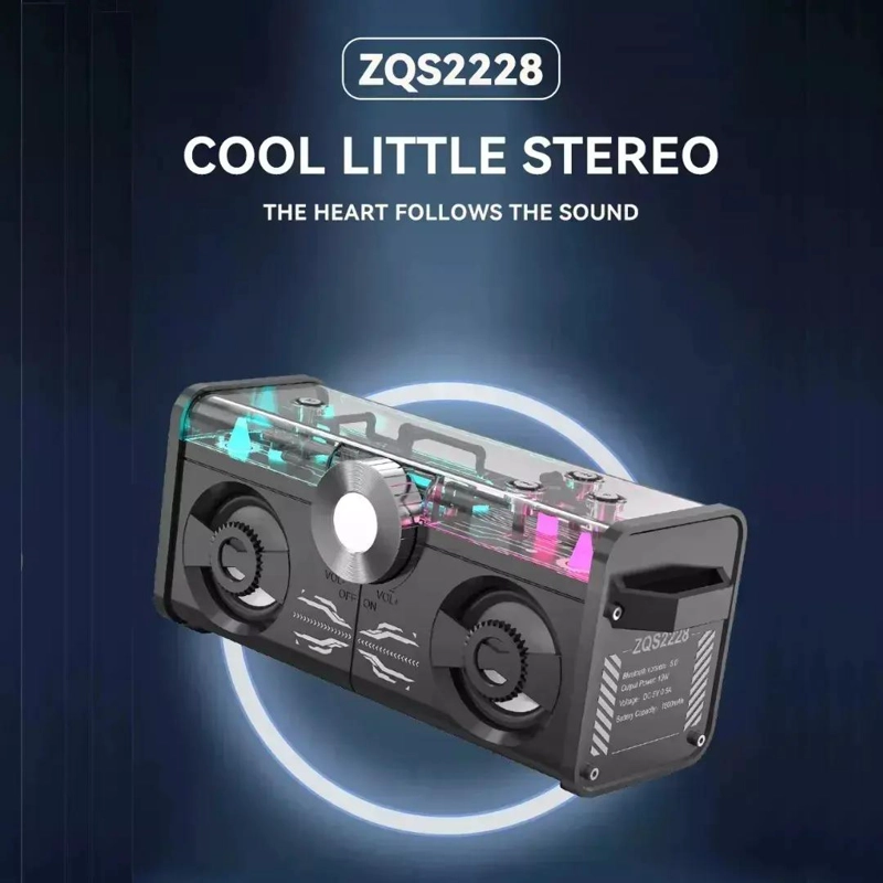 PARLANTE BLUETOOTH CON LUCES LED Y RADIO FM - 3