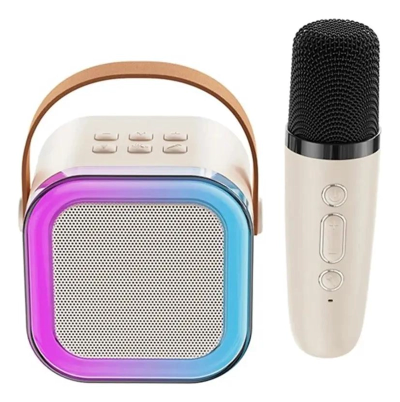 MINI PARLANTE BLUETOOTH PORTATIL CON MICROFONO PARA KARAO - 1