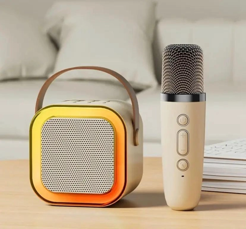MINI PARLANTE BLUETOOTH PORTATIL CON MICROFONO PARA KARAO - 2