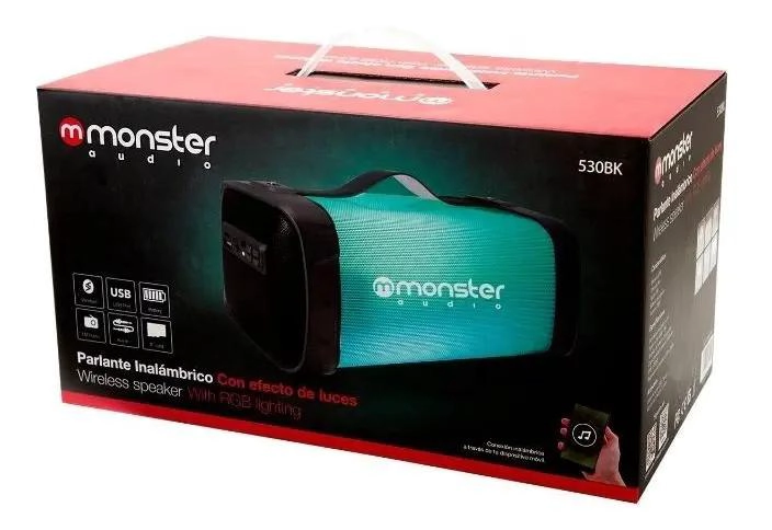 PARLANTE KARAOKE BAZOOKA CON LUCES RGB Y POTENCIA 530W - 3