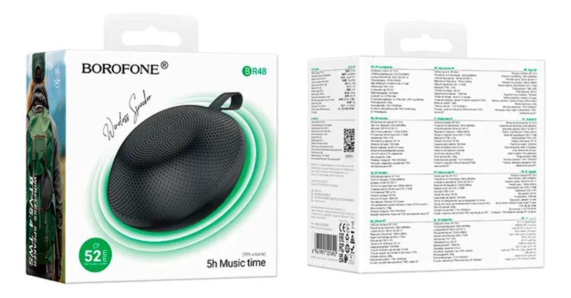PARLANTE BLUETOOTH INALAMBRICO NEGRO 5W PORTATIL - 5