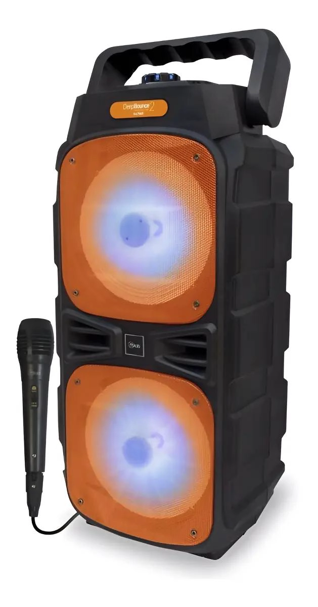 PARLANTE BLUETOOTH PORTATIL NARANJA 3000W CON KARAOKE - 1