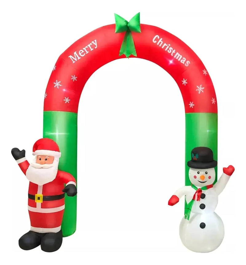 INFLABLE NAVIDEÑO ARCO CON MUÑECO DE 210 CM - 1