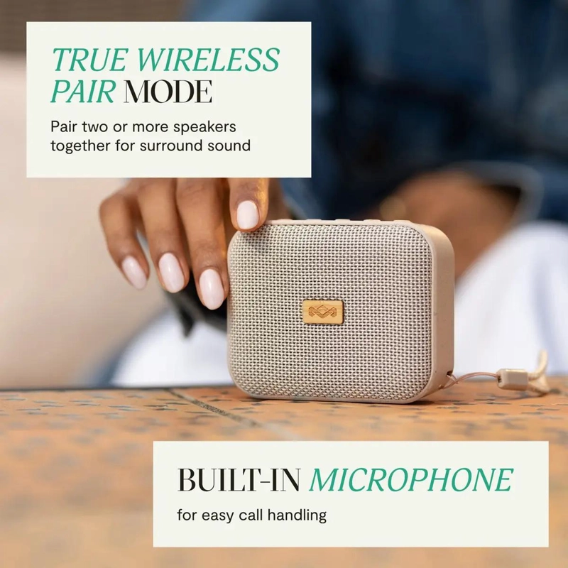 PARLANTE BLUETOOTH 5.3 PORTATIL COLOR CREMA - 3