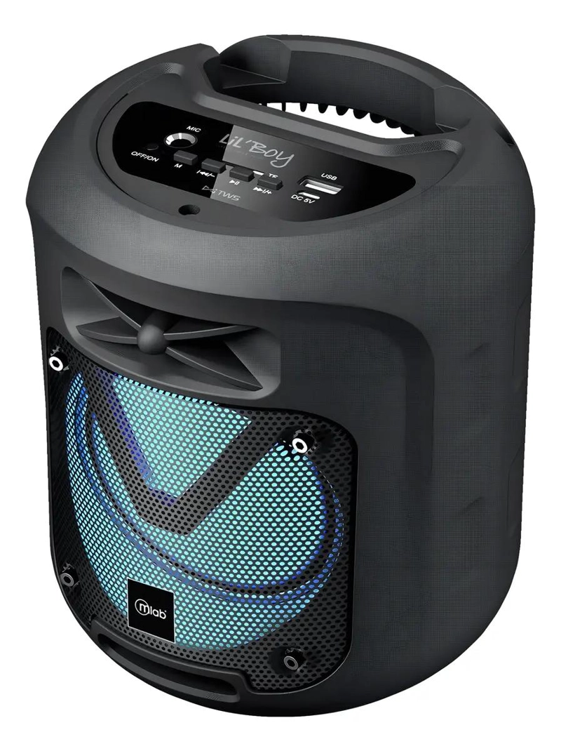 PARLANTE PORTATIL KARAOKE BLUETOOTH NEGRO CON MICROFONO - 5