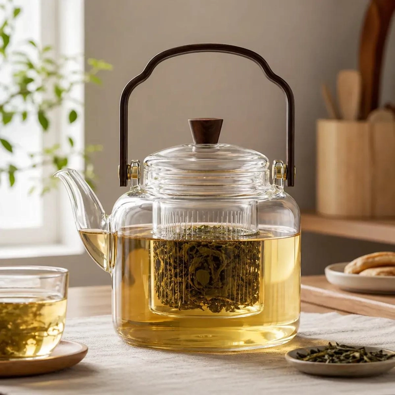 TETERA DE VIDRIO BOROSILICATO CON INFUSOR PARA TE - 2