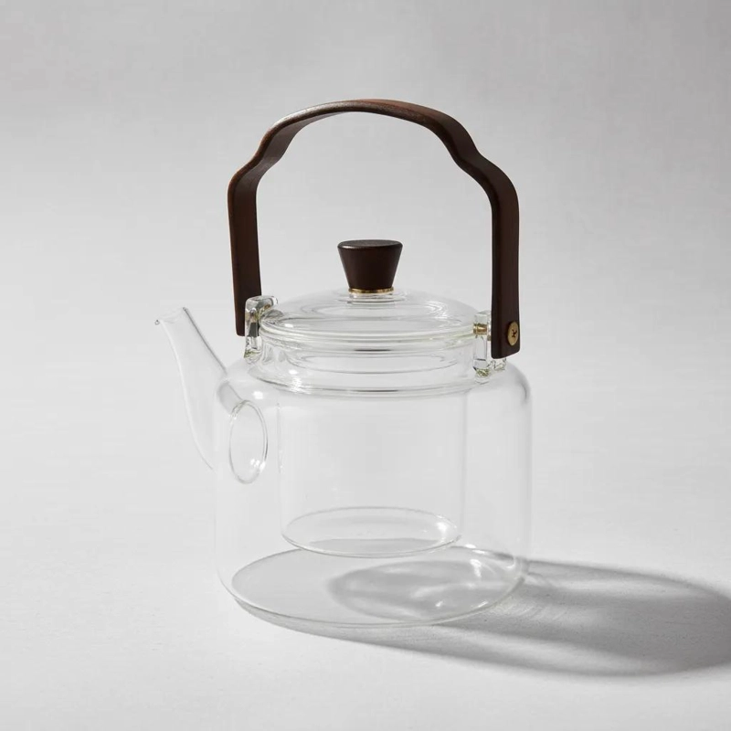 TETERA DE VIDRIO CON INFUSOR Y MANGO DE MADERA 1L - 5