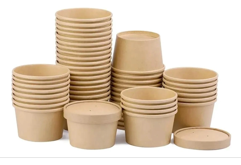 POTE KRAFT CON TAPA CARTON PARA ALIMENTOS 8OZ PACK 25 - 1