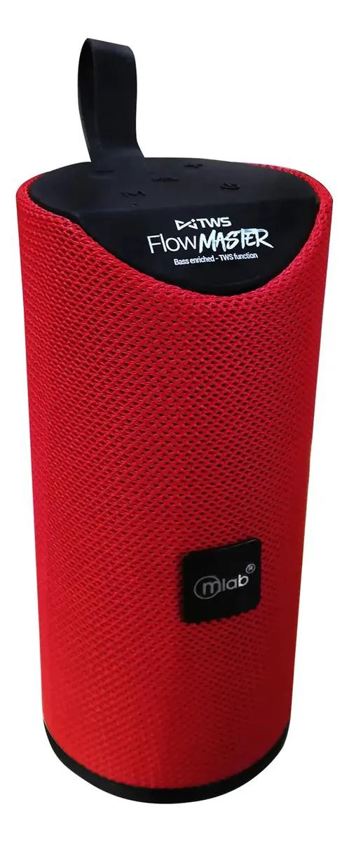 PARLANTE BLUETOOTH TWSFLOW ROJO CON RADIO FM Y TWS - 2