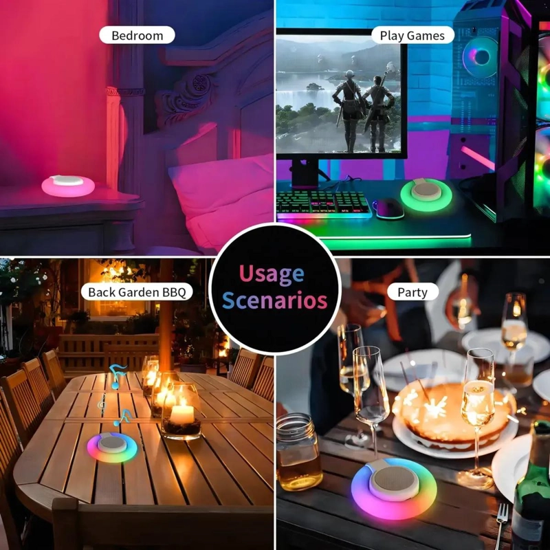 PARLANTE BLUETOOTH PORTATIL CON DISEÑO DISCO - 3