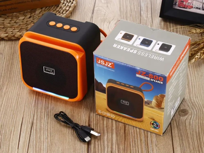 PARLANTE BLUETOOTH PORTATIL CON SUBWOOFER Y LUCES LED - 5