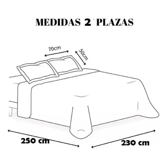 PLUMON PELUDO PALO DE ROSA 2 PLAZAS 230X250 CM CON CHIPOR - 3