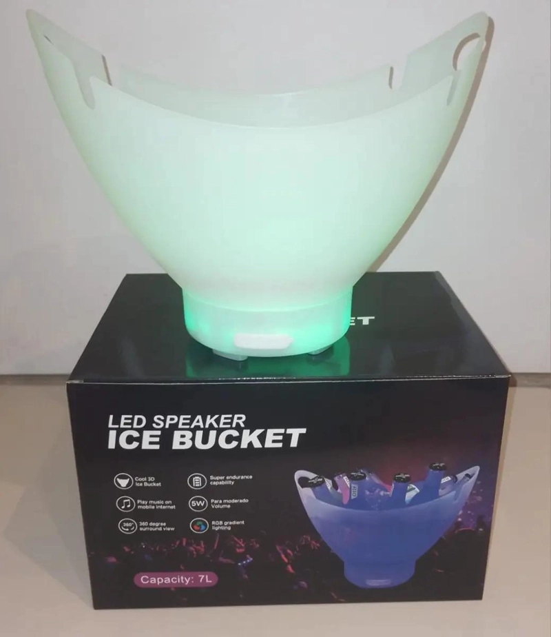 ALTAVOZ BLUETOOTH CON LUCES LED Y CUBO DE HIELO 7 LITROS - 4