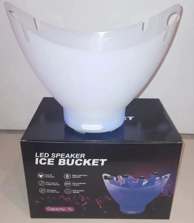 ALTAVOZ BLUETOOTH CON LUCES LED Y CUBO DE HIELO 7 LITROS - 5