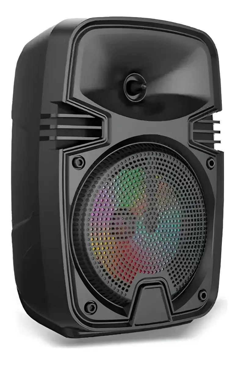 PARLANTE BLUETOOTH PORTATIL 21 CM CON LUZ LED RECARGABLE - 1