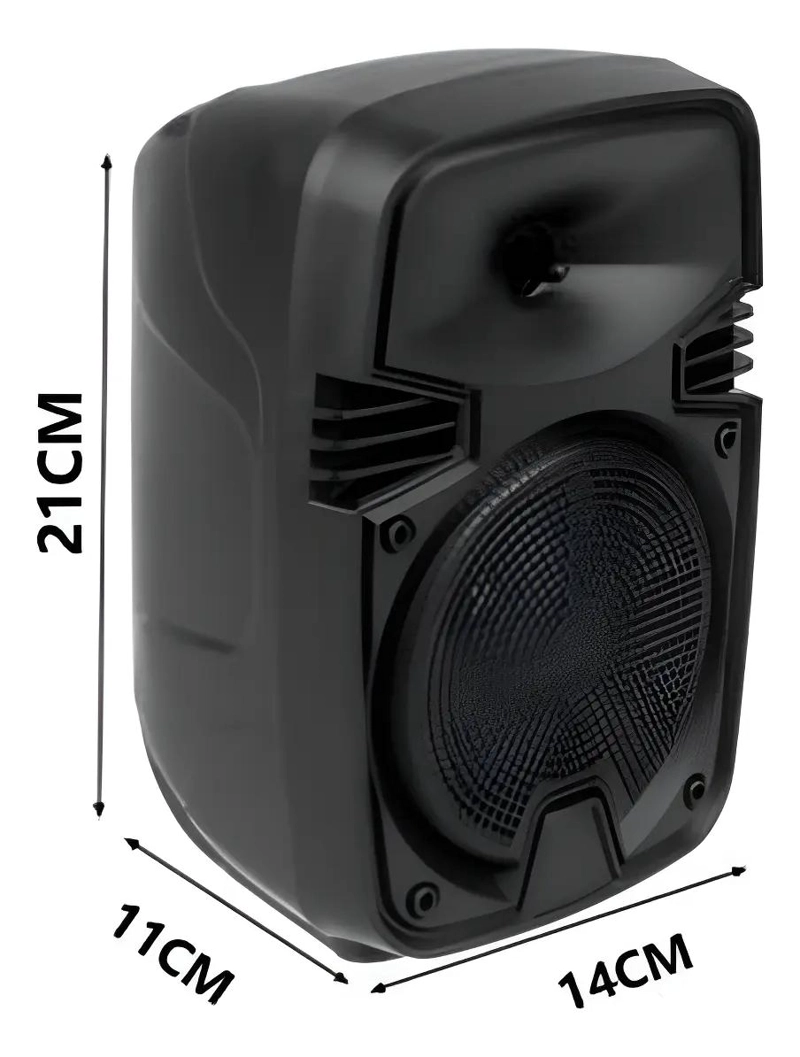 PARLANTE BLUETOOTH PORTATIL 21 CM CON LUZ LED RECARGABLE - 2