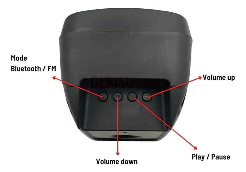 PARLANTE BLUETOOTH PORTATIL 21 CM CON LUZ LED RECARGABLE - 3