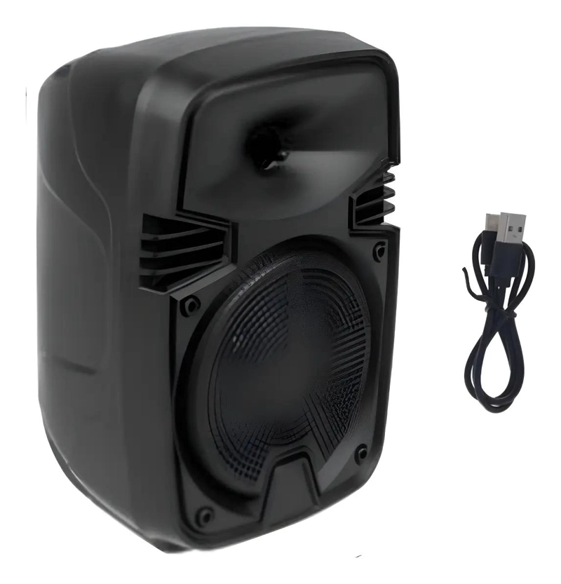 PARLANTE BLUETOOTH PORTATIL 21 CM CON LUZ LED RECARGABLE - 5