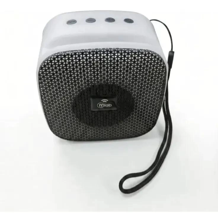 PARLANTE MINI FLAMING CUBE CON RADIO FM NEGRO - 2
