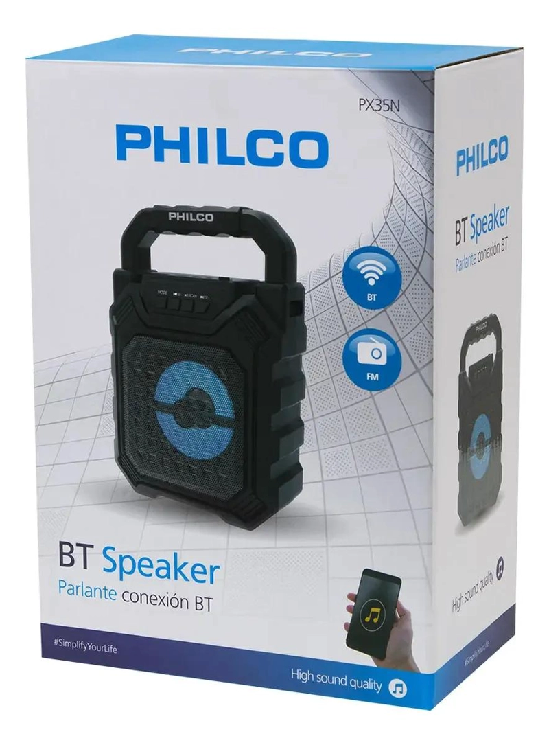 PARLANTE PORTATIL BLUETOOTH CON LUZ RGB Y RADIO FM - 4