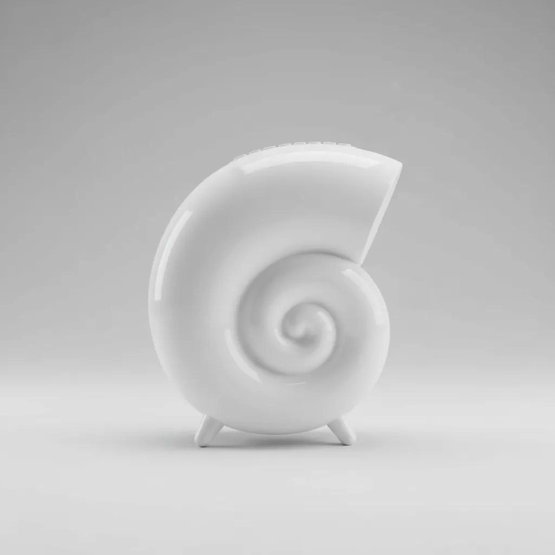 PARLANTE BLUETOOTH CON DISEÑO DE CARACOL Y LUZ RGB - 2