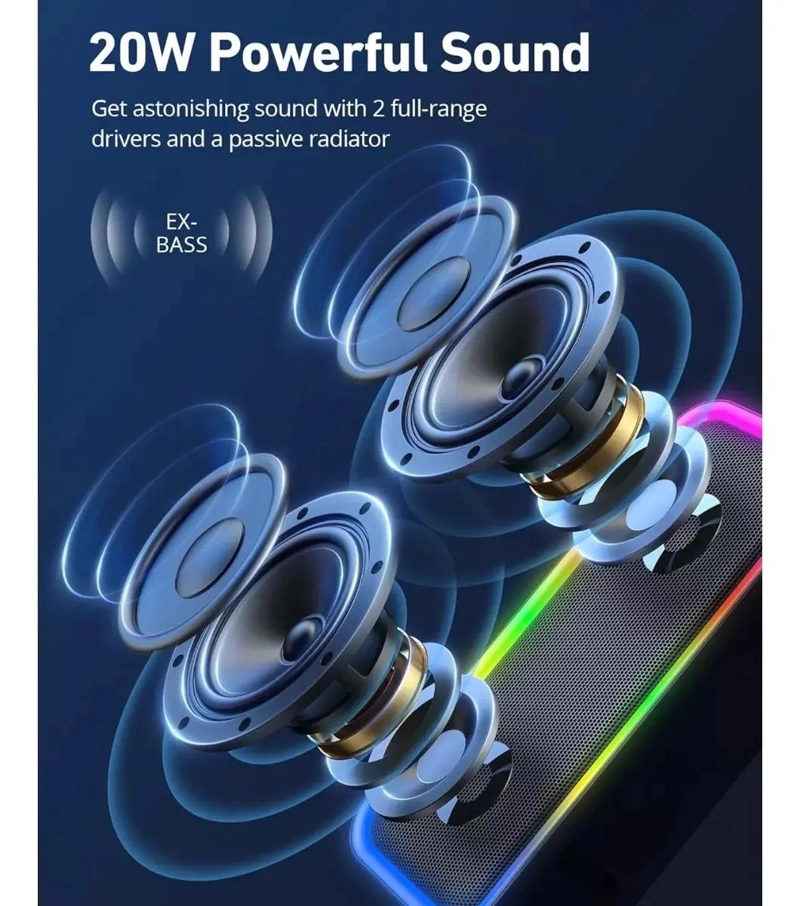 PARLANTE BLUETOOTH INALAMBRICO CON SONIDO ESTE REO Y LUZ R - 4