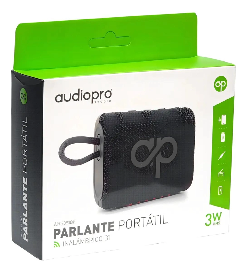 PARLANTE BLUETOOTH INALAMBRICO 3W NEGRO - 2