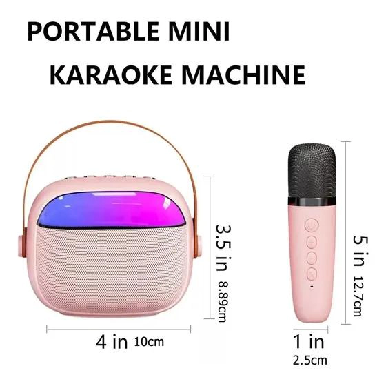 MINI PARLANTE KARAOKE PORTATIL CON MICROFONO Y BLUETOOTH - 2